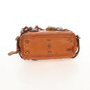 Chloe Paddington Hand Bag Leather Orange Gold Silver Auth 209544V-10