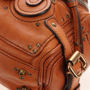 Chloe Paddington Hand Bag Leather Orange Gold Silver Auth 209544V-12