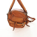 Chloe Paddington Hand Bag Leather Orange Gold Silver Auth 209544V-5