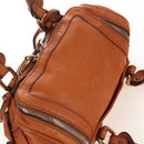 Chloe Paddington Hand Bag Leather Orange Gold Silver Auth 209544V-6