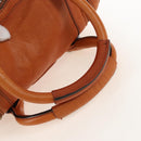 Chloe Paddington Hand Bag Leather Orange Gold Silver Auth 209544V-8