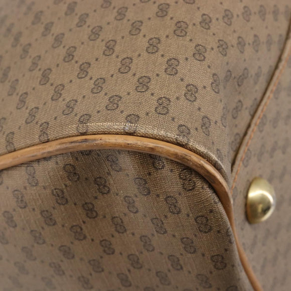 GUCCI Micro GG Supreme Boston Bag PVC Beige Gold 012 067 0027 Auth 209545A