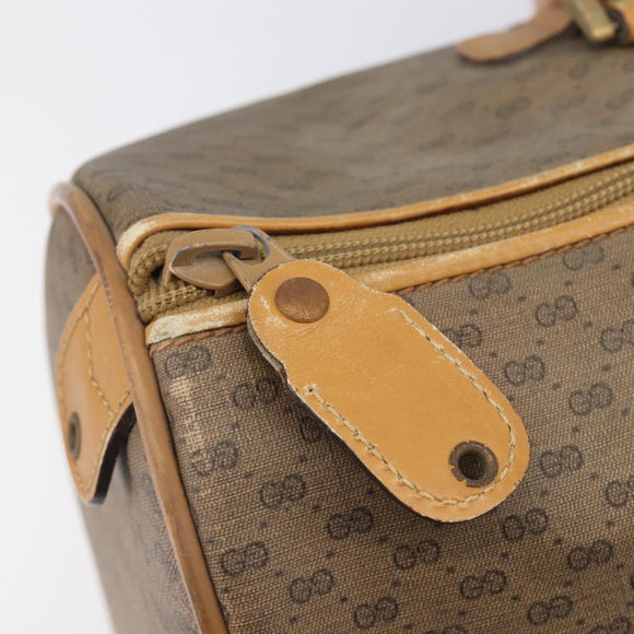 GUCCI Micro GG Supreme Boston Bag PVC Beige Gold 012 067 0027 Auth 209545A