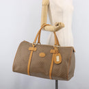 GUCCI Micro GG Supreme Boston Bag PVC Beige Gold 012 067 0027 Auth 209545A-30