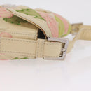 FENDI Mamma Baguette Shoulder Bag Leather Beige Silver 2624 Auth 209546SAM-15