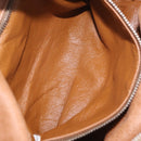 PRADA Tote Bag Leather Brown Silver Auth 209547V-22