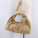 Bottega Veneta Shoulder Bag Paper Leather Beige Auth 209552V-19