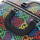 GUCCI GG Psychedelic Boston Bag PVC 2way Multicolor Silver 602619 Auth 209553M-10