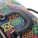 GUCCI GG Psychedelic Boston Bag PVC 2way Multicolor Silver 602619 Auth 209553M-11