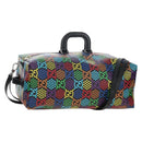 GUCCI GG Psychedelic Boston Bag PVC 2way Multicolor Silver 602619 Auth 209553M-1