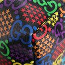 GUCCI GG Psychedelic Boston Bag PVC 2way Multicolor Silver 602619 Auth 209553M-20