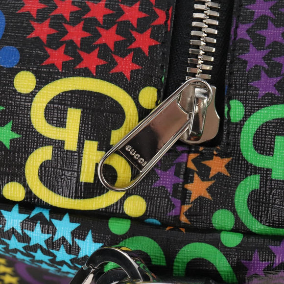 GUCCI GG Psychedelic Boston Bag PVC 2way Multicolor Silver 602619 Auth 209553M