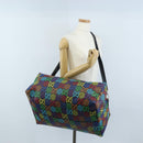 GUCCI GG Psychedelic Boston Bag PVC 2way Multicolor Silver 602619 Auth 209553M-29
