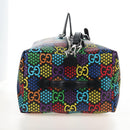 GUCCI GG Psychedelic Boston Bag PVC 2way Multicolor Silver 602619 Auth 209553M-5