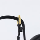 PRADA Hand Bag Satin Black Gold Tone Auth 209561M-9