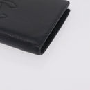 CHANEL Long Wallet Caviar Skin Black Gold Tone CC Auth 209562-10