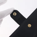 CHANEL Long Wallet Caviar Skin Black Gold Tone CC Auth 209562-13