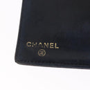 CHANEL Long Wallet Caviar Skin Black Gold Tone CC Auth 209562-15