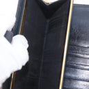 CHANEL Long Wallet Caviar Skin Black Gold Tone CC Auth 209562-24