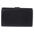CHANEL Long Wallet Caviar Skin Black Gold Tone CC Auth 209562-3