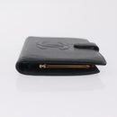 CHANEL Long Wallet Caviar Skin Black Gold Tone CC Auth 209562-4