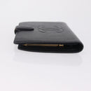 CHANEL Long Wallet Caviar Skin Black Gold Tone CC Auth 209562-5