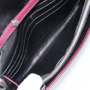 Miu Miu Matelasse Chain Shoulder Bag Leather Bordeaux Silver Auth 209567A-22