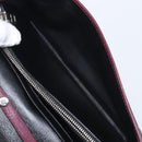 Miu Miu Matelasse Chain Shoulder Bag Leather Bordeaux Silver Auth 209567A-27