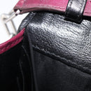 Miu Miu Matelasse Chain Shoulder Bag Leather Bordeaux Silver Auth 209567A-28
