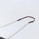 Miu Miu Matelasse Chain Shoulder Bag Leather Bordeaux Silver Auth 209567A-8
