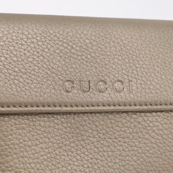 GUCCI Long Wallet Leather Gold 347112 Auth 209572A