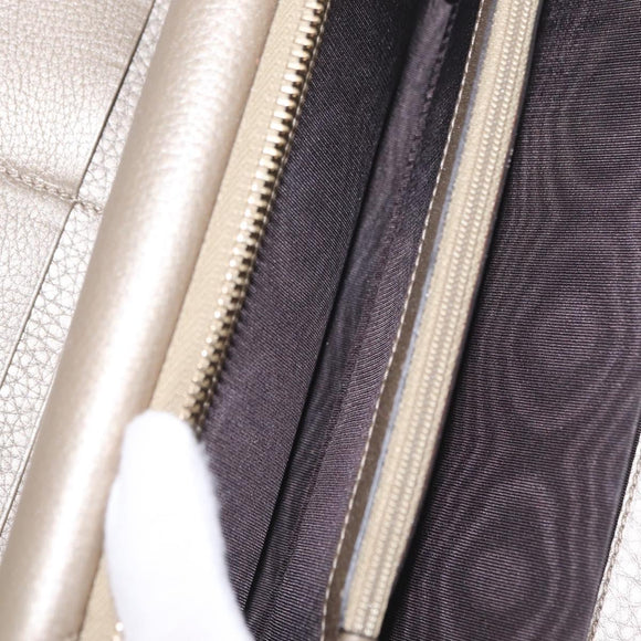GUCCI Long Wallet Leather Gold 347112 Auth 209572A