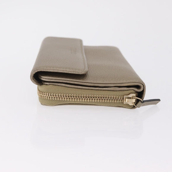 GUCCI Long Wallet Leather Gold 347112 Auth 209572A