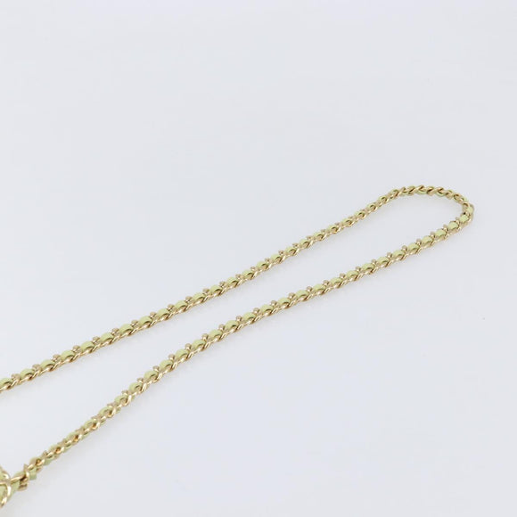 CHANEL Matelasse Chain Shoulder Bag Lamb Skin 2way Green Gold CC Auth 209576SM