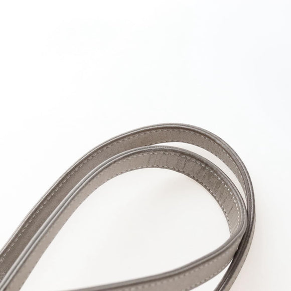CHANEL V Stitch Backpack Leather Silver CC Auth 209577V