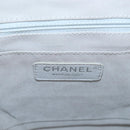 CHANEL V Stitch Backpack Leather Silver CC Auth 209577V-28