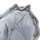 CHANEL V Stitch Backpack Leather Silver CC Auth 209577V-28