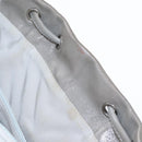 CHANEL V Stitch Backpack Leather Silver CC Auth 209577V-34