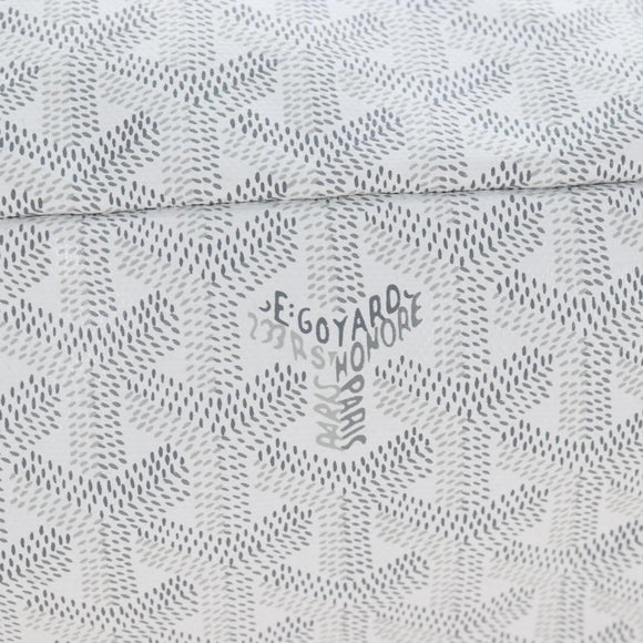 Goyard Herringbone Hobo Bag Boheme PVC Leather White Auth 209578SAM