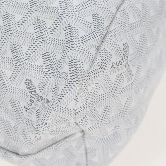 Goyard Herringbone Hobo Bag Boheme PVC Leather White Auth 209578SAM