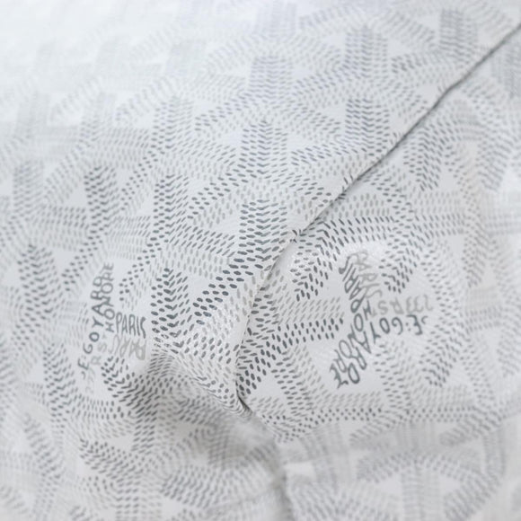 Goyard Herringbone Hobo Bag Boheme PVC Leather White Auth 209578SAM