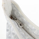 Goyard Herringbone Hobo Bag Boheme PVC Leather White Auth 209578SAM-9
