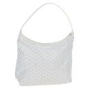 Goyard Herringbone Hobo Bag Boheme PVC Leather White Auth 209578SAM-1