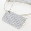 Goyard Herringbone Hobo Bag Boheme PVC Leather White Auth 209578SAM-25