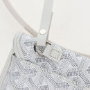 Goyard Herringbone Hobo Bag Boheme PVC Leather White Auth 209578SAM-24