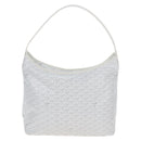 Goyard Herringbone Hobo Bag Boheme PVC Leather White Auth 209578SAM-13