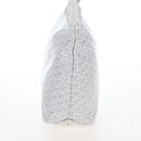 Goyard Herringbone Hobo Bag Boheme PVC Leather White Auth 209578SAM-3