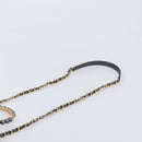 CHANEL Matelasse Chain Shoulder Bag Leather 2way Gray Gold Tone CC Auth 209579SM-10
