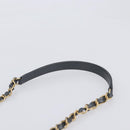 CHANEL Matelasse Chain Shoulder Bag Leather 2way Gray Gold Tone CC Auth 209579SM-11