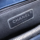 CHANEL Matelasse Chain Shoulder Bag Patent Navy Silver CC Auth 209580A-19